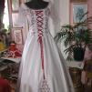 View the image: Menyasszonyi, menyecske ruha, magyaros, zsinóros,