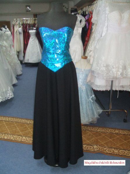 Kék- fekete alkalmi ruha