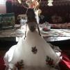 View the image: Kalocsai himzett menyasszonyi ruha,  barbie baba