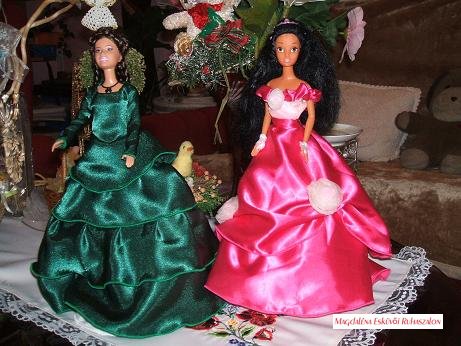 Sissi, Sisi, Erzsébet Királyné tradicionális ruhájának másolata, baba, barbie babán.